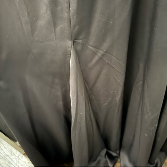 Fame and Partners x Free People The Rosabel High Leg Slit Maxi Dress Gown Black - Picture 8 of 11